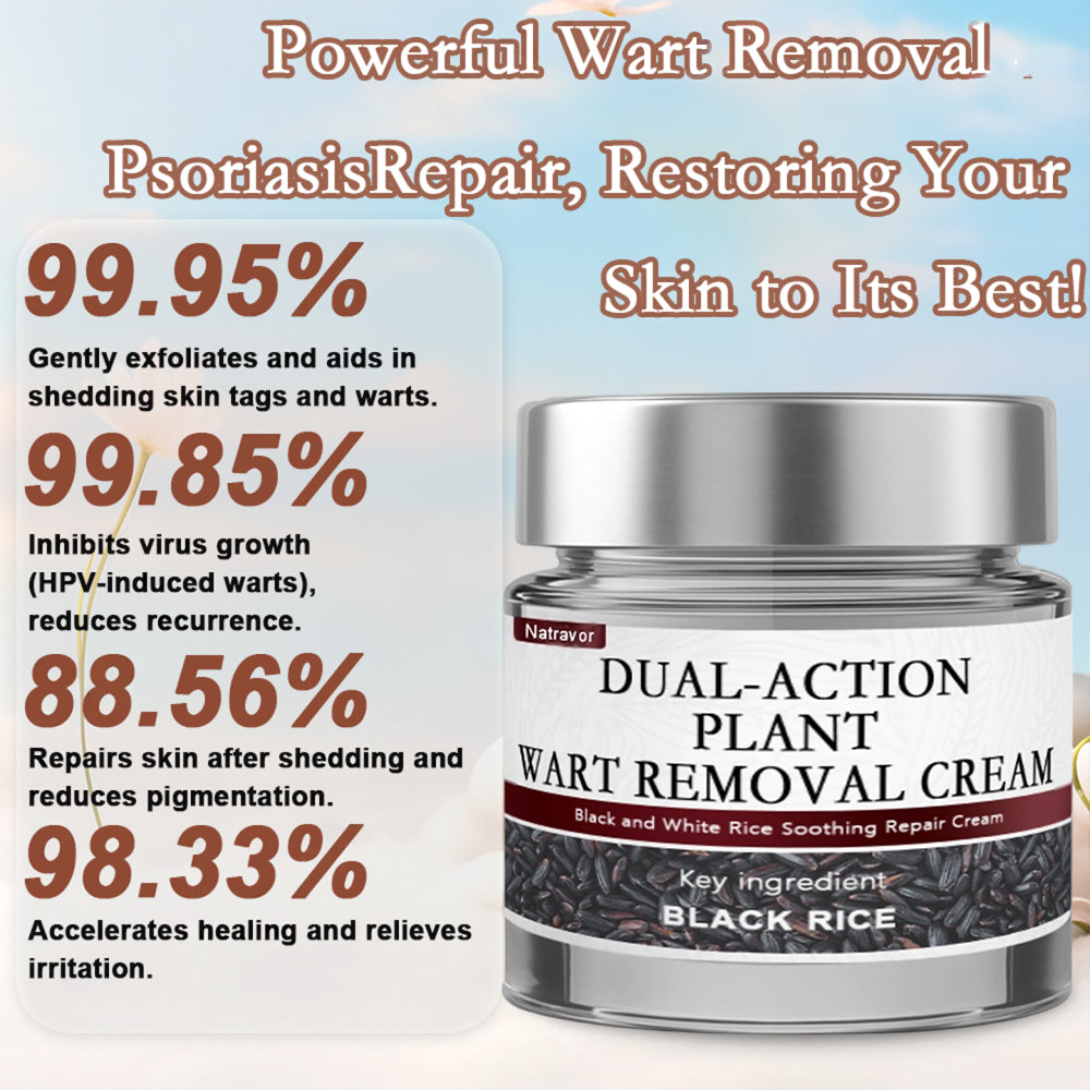 Natravor® Black Rice Skin Repair Essence Cream ⚕️ FDA Certified (Removes warts and skin growths, improves keratin buildup and seborrheic dermatitis, follicular keratosis, age spots, and bruising)